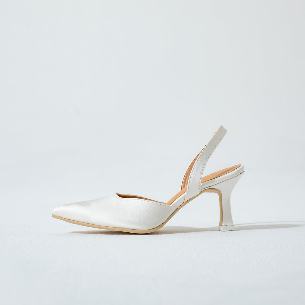 SLINGBACK SHOES WITH EDGE HEEL / 0701