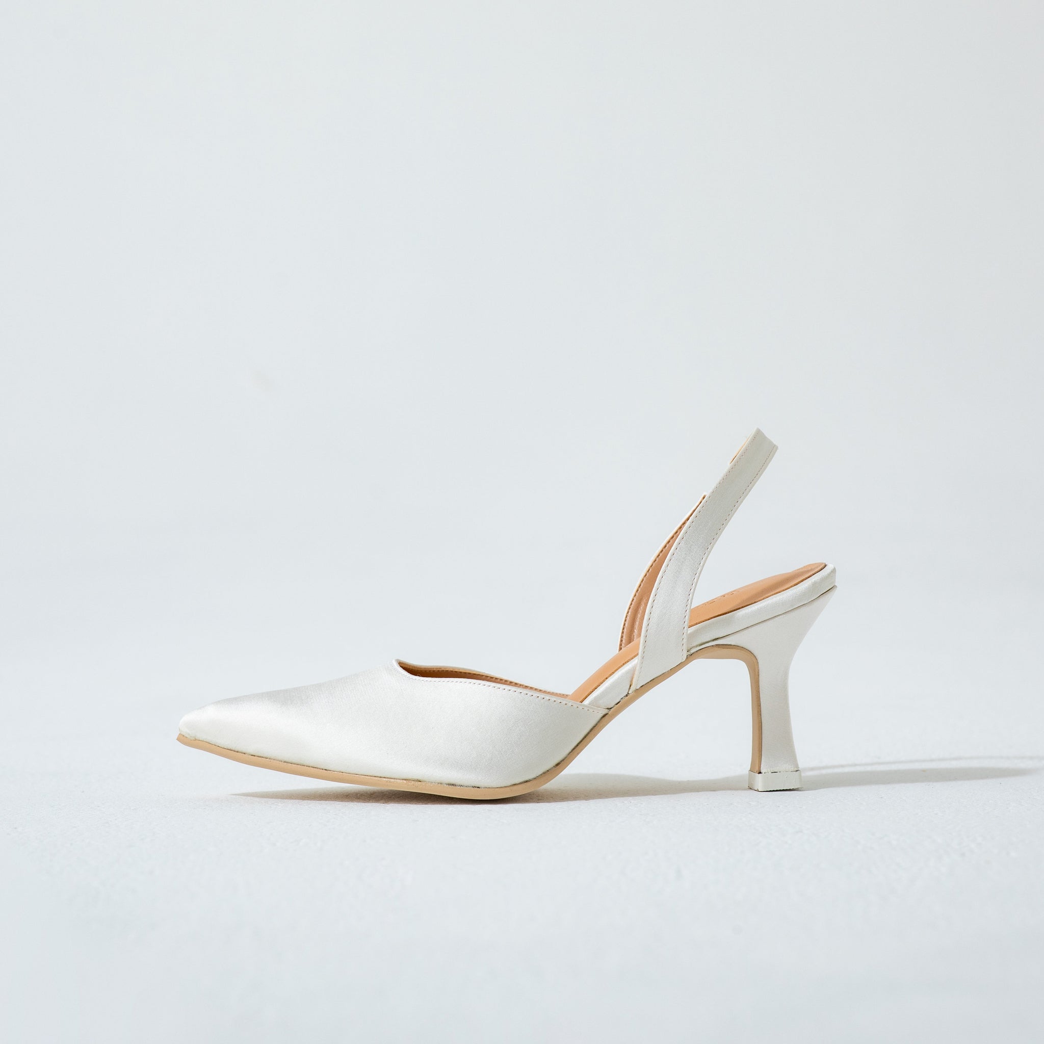 SLINGBACK SHOES WITH EDGE HEEL / 0701