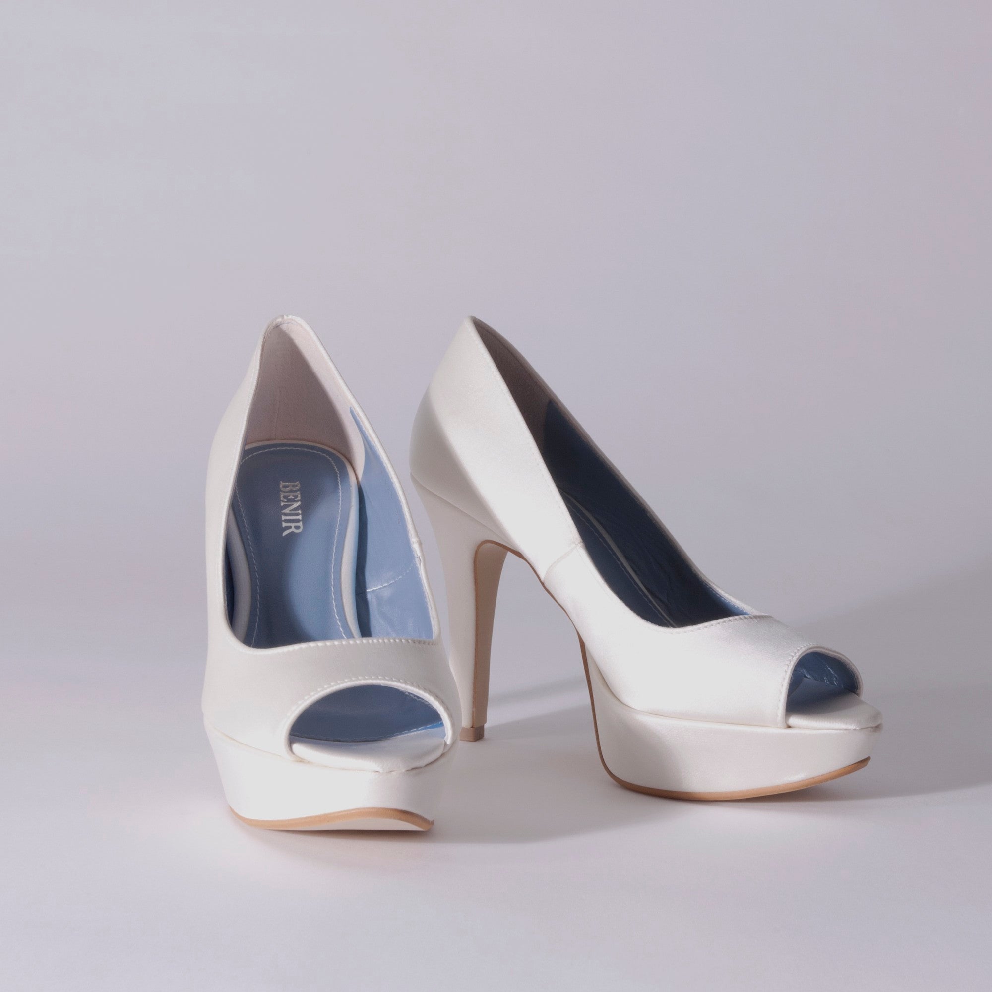 Satin / Open Toe / 12cm / WH 【0121 WH】 – BENIR