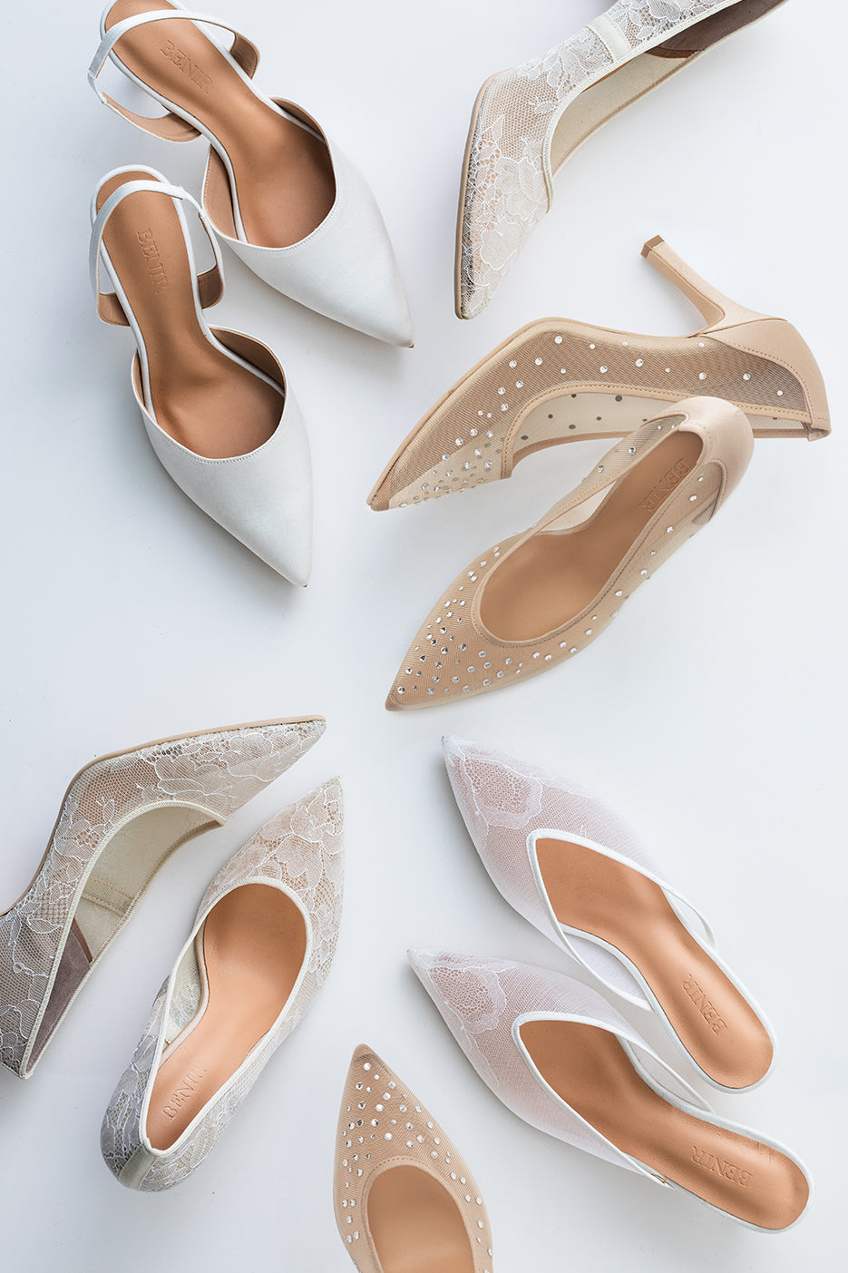BENIR ベニル　ウェディングシューズ　グリッター　7cmヒール　パンプス BENIR ベニルウェディングシューズグリッター7cmヒールパンプス